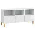 Mueble de TV 102 x 34,5 x 50 cm Blanco Brillante
