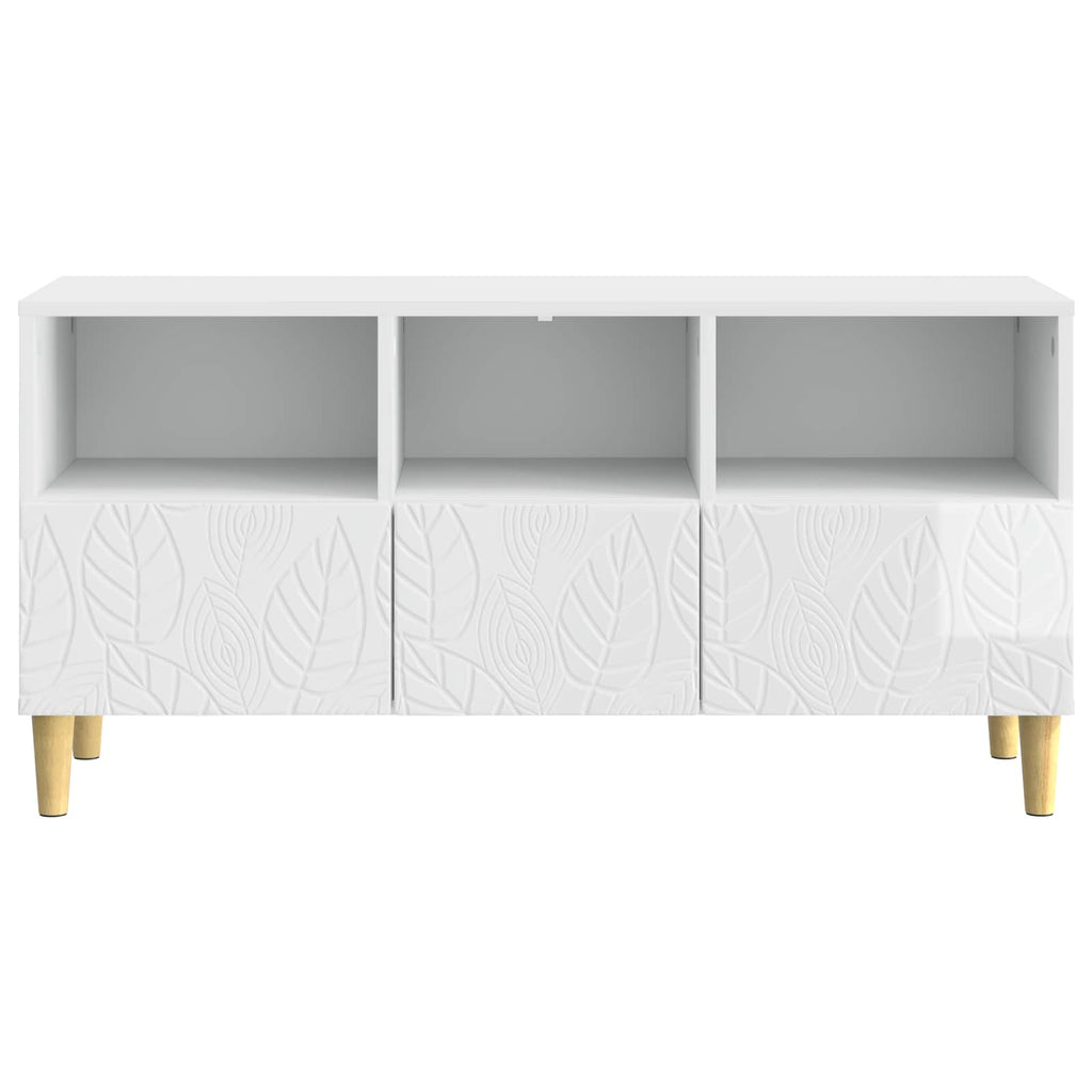 Mueble de TV 102 x 34,5 x 50 cm Blanco Brillante