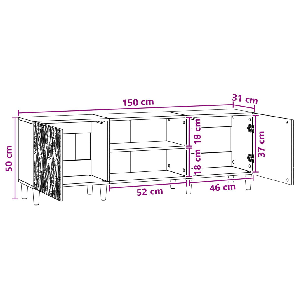 Mueble de TV 150 x 31 x 50 cm Blanco Brillante