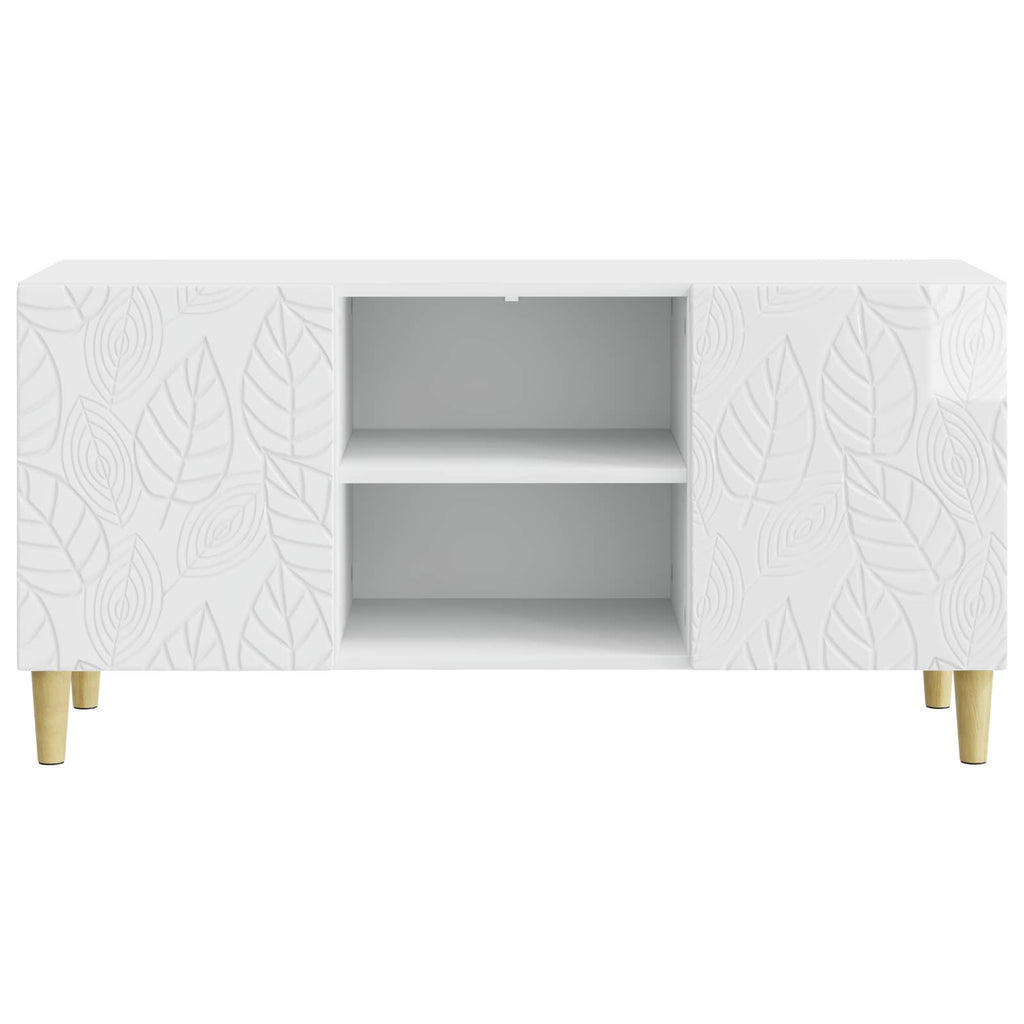 Mueble de TV 102 x 34,5 x 50 cm Blanco Brillante