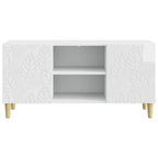 Mueble de TV 102 x 34,5 x 50 cm Blanco Brillante