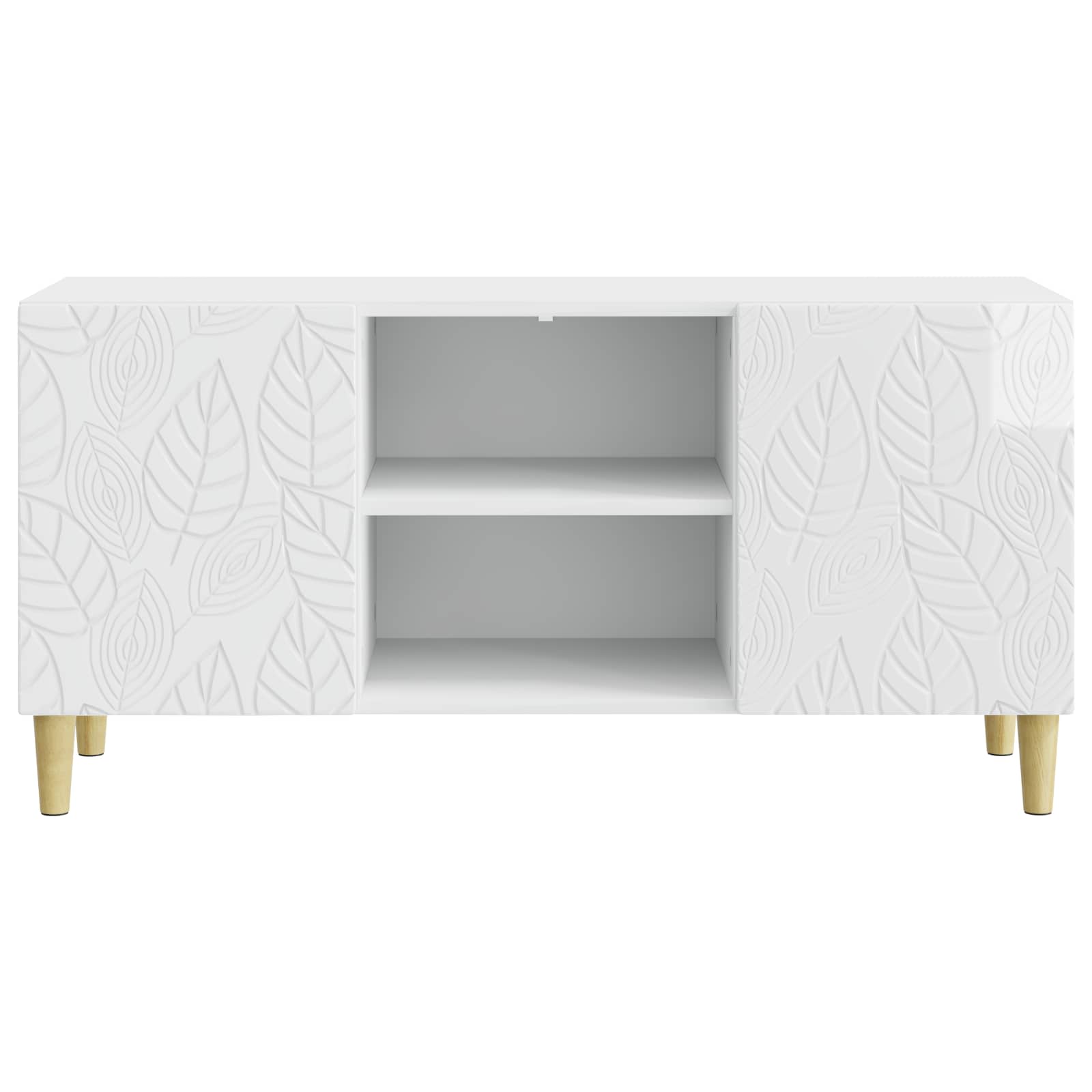 Mueble de TV 102 x 34,5 x 50 cm Blanco Brillante
