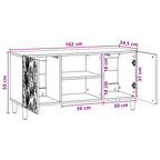 Mueble de TV 102 x 34,5 x 50 cm Blanco Brillante