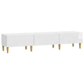 Mueble de TV 147 x 34,5 x 30 cm Blanco Brillante