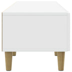 Mueble de TV 147 x 34,5 x 30 cm Blanco Brillante