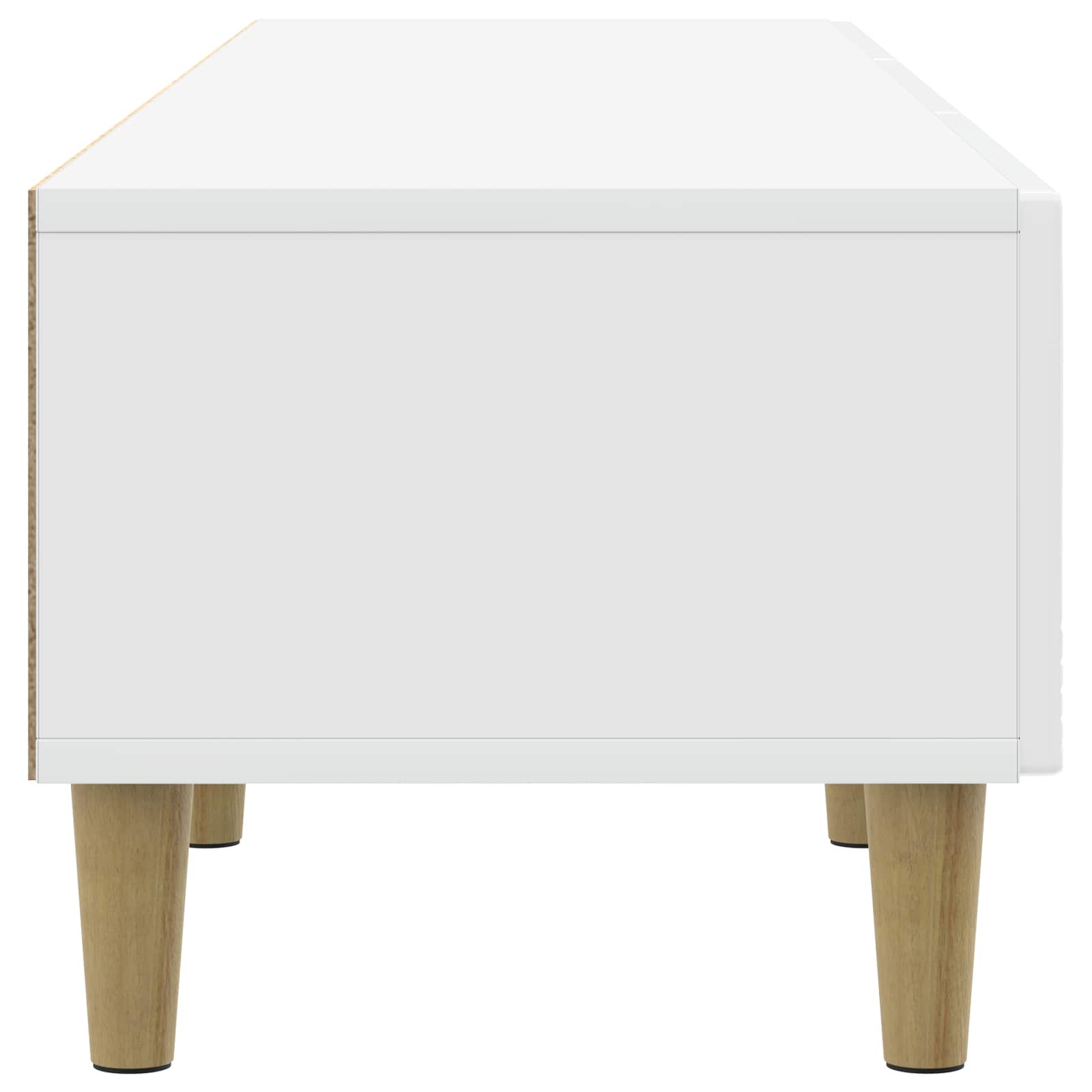Mueble de TV 147 x 34,5 x 30 cm Blanco Brillante