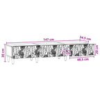Mueble de TV 147 x 34,5 x 30 cm Blanco Brillante
