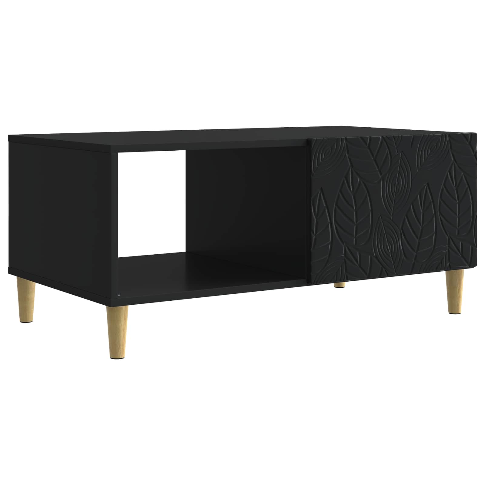 Mesa de Café Roble Negro 60 x 60 x 42 cm Madera de ingeniería
