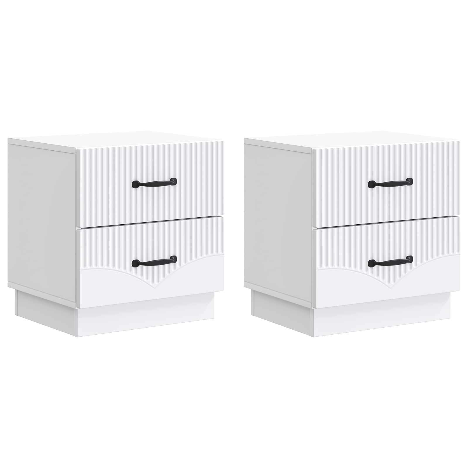 Armario de Noche 2 pcs 43 x 34,5 x 44,5 cm Madera de Ingeniería