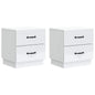 Armario de Noche 2 pcs 43 x 34,5 x 44,5 cm Madera de Ingeniería