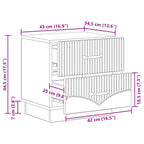 Armario de Noche 2 pcs 43 x 34,5 x 44,5 cm Madera de Ingeniería