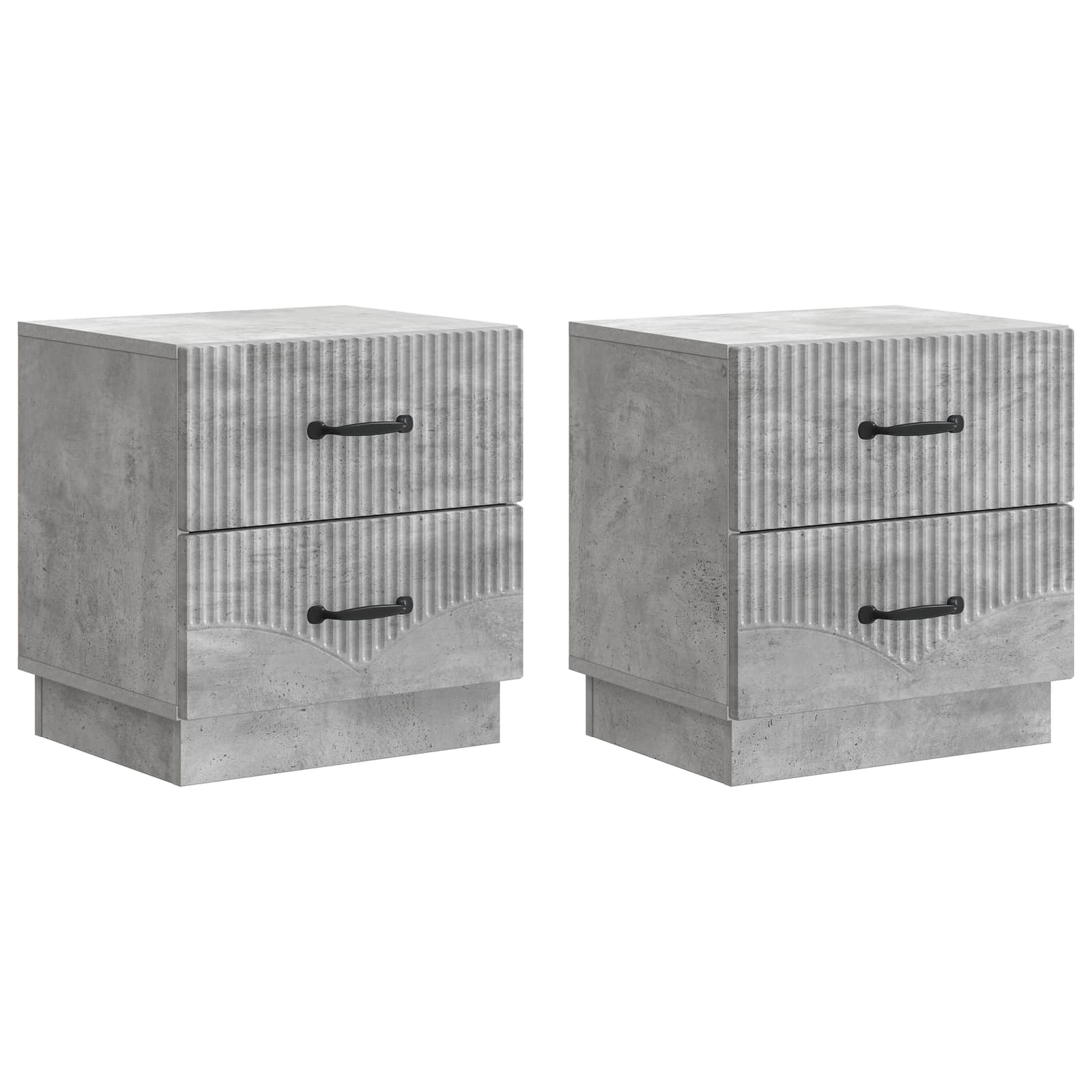 Armario de Noche 2 pcs 43 x 34,5 x 44,5 cm Madera de Ingeniería