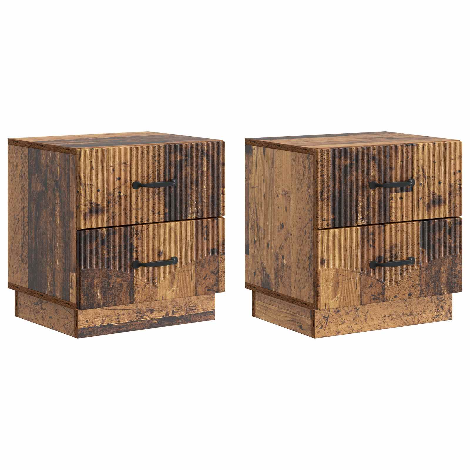 Armario de Noche 2 pcs 43 x 34,5 x 44,5 cm Madera de Ingeniería