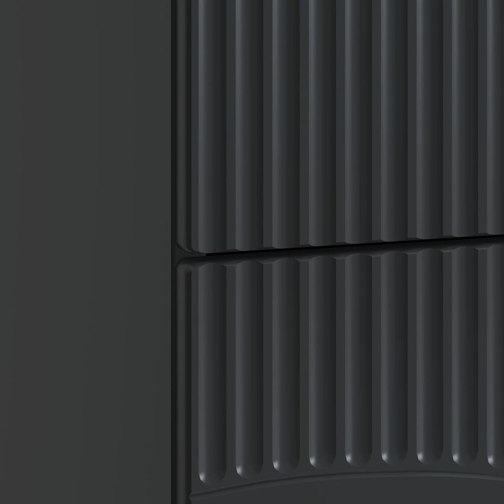 Armario de Noche Negro 62 x 34,5 x 44,5 cm Madera de Ingeniería