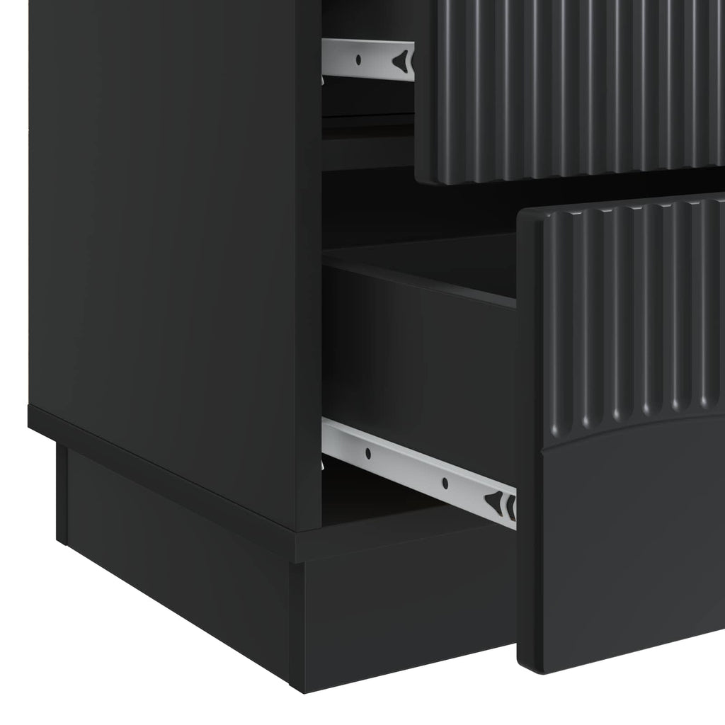Armario de Noche Negro 62 x 34,5 x 44,5 cm Madera de Ingeniería