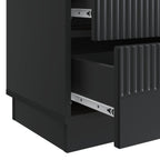 Armario de Noche Negro 62 x 34,5 x 44,5 cm Madera de Ingeniería