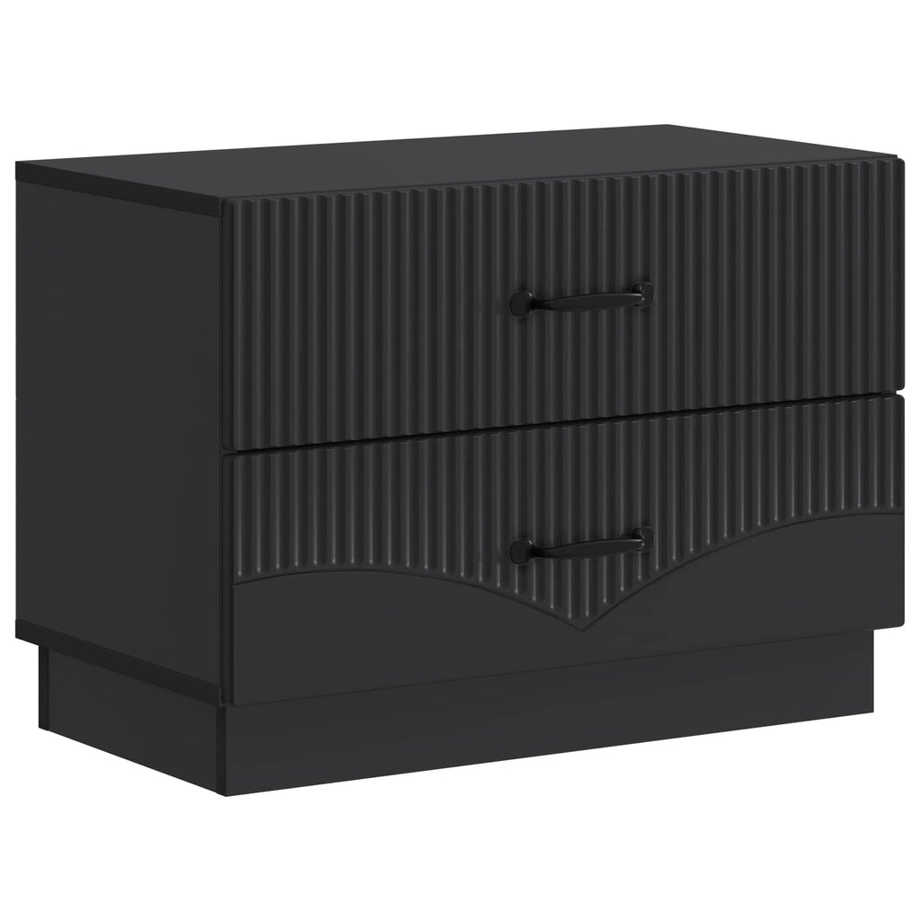 Armario de Noche Negro 62 x 34,5 x 44,5 cm Madera de Ingeniería