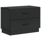 Armario de Noche Negro 62 x 34,5 x 44,5 cm Madera de Ingeniería
