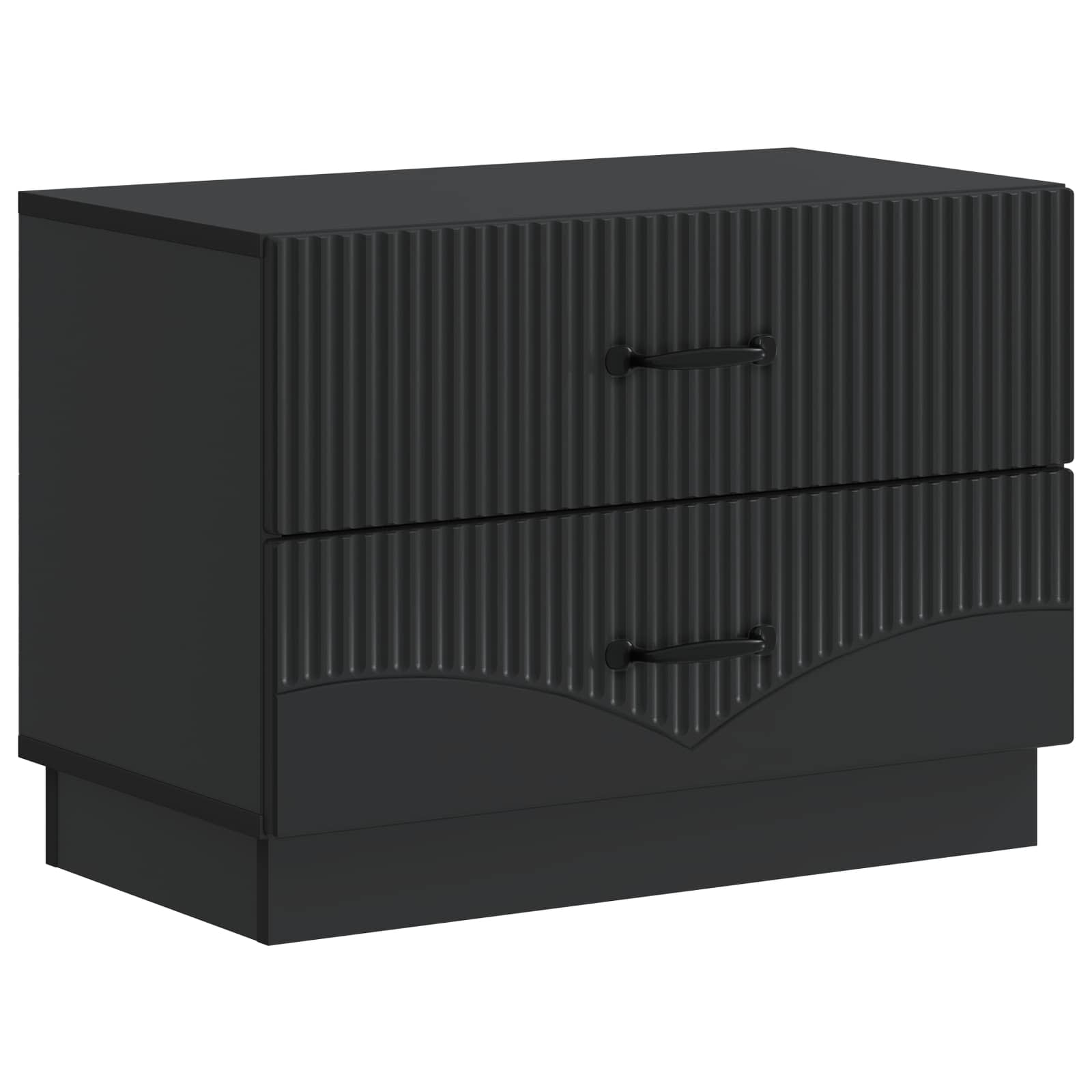 Armario de Noche Negro 62 x 34,5 x 44,5 cm Madera de Ingeniería
