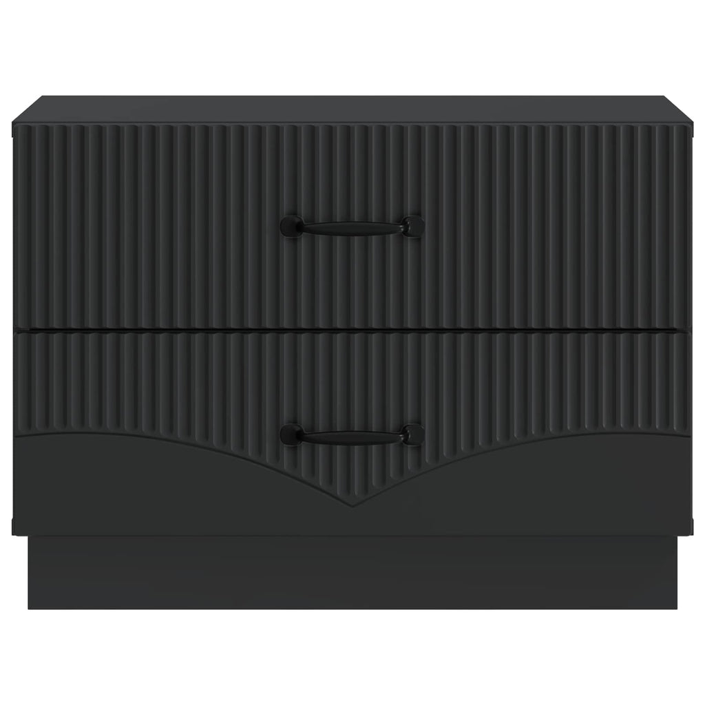 Armario de Noche Negro 62 x 34,5 x 44,5 cm Madera de Ingeniería