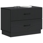 Armario de Noche Negro 62 x 34,5 x 44,5 cm Madera de Ingeniería