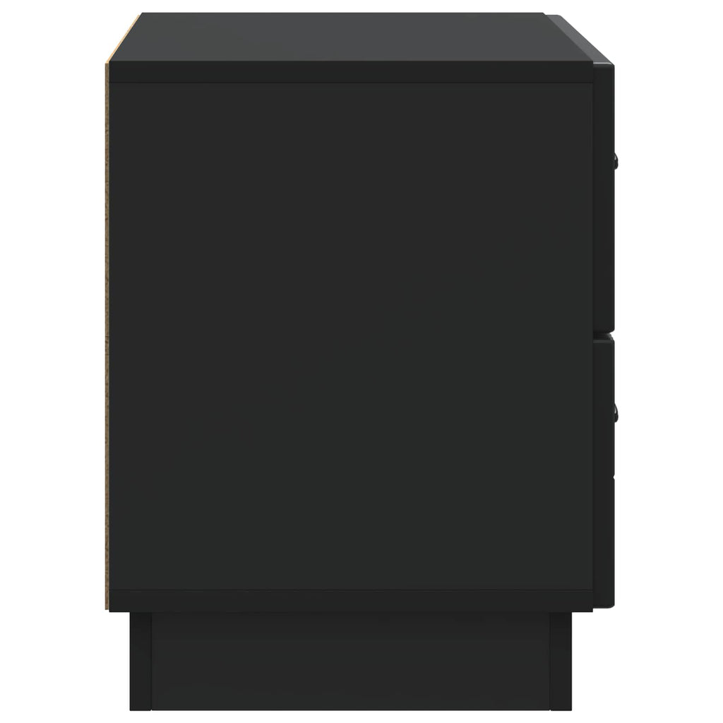 Armario de Noche Negro 62 x 34,5 x 44,5 cm Madera de Ingeniería