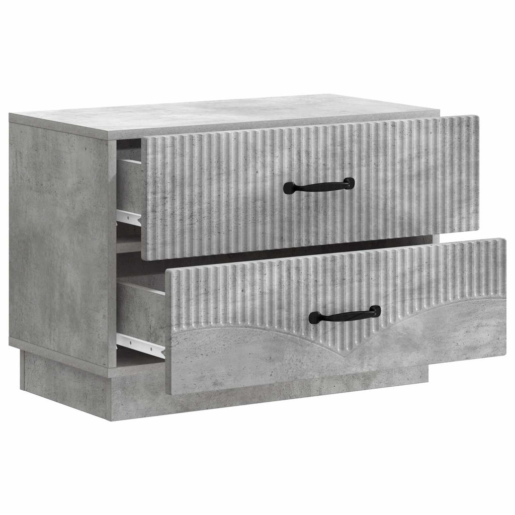 Armario de Noche con cajón Gris Hormigón 62 x 34,5 x 44,5 cm