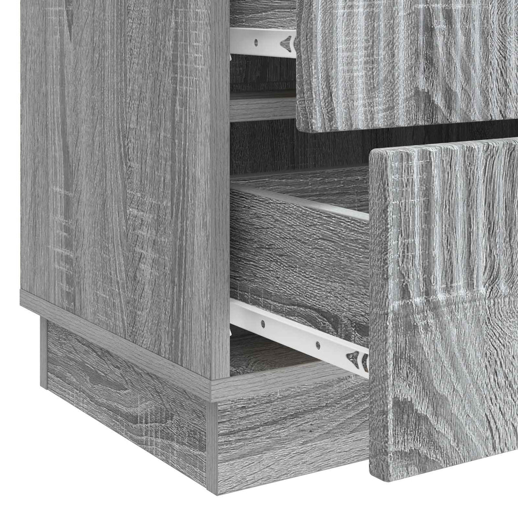 Armario de Noche con cajón Gris Sonoma 62 x 34,5 x 44,5 cm
