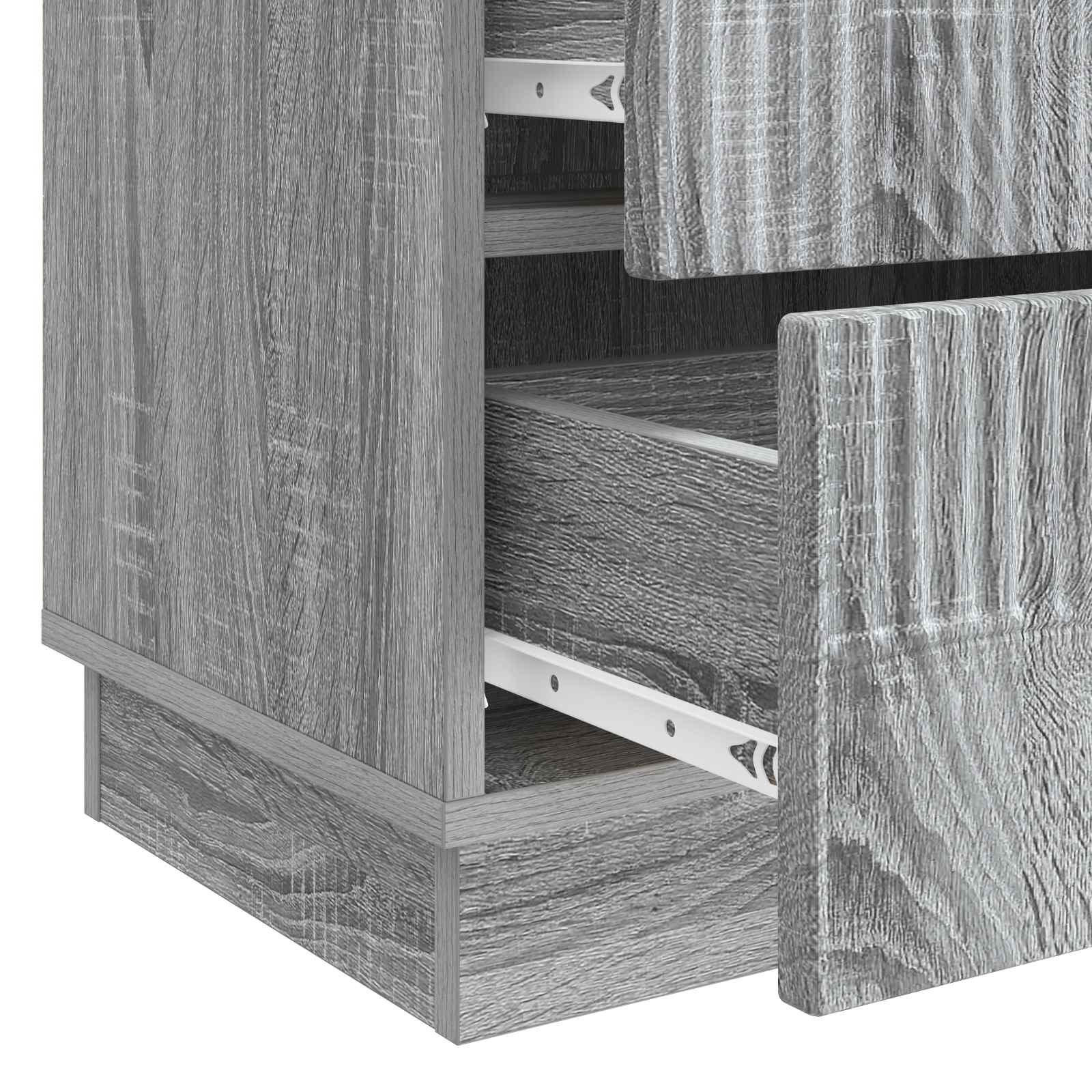 Armario de Noche con cajón Gris Sonoma 62 x 34,5 x 44,5 cm