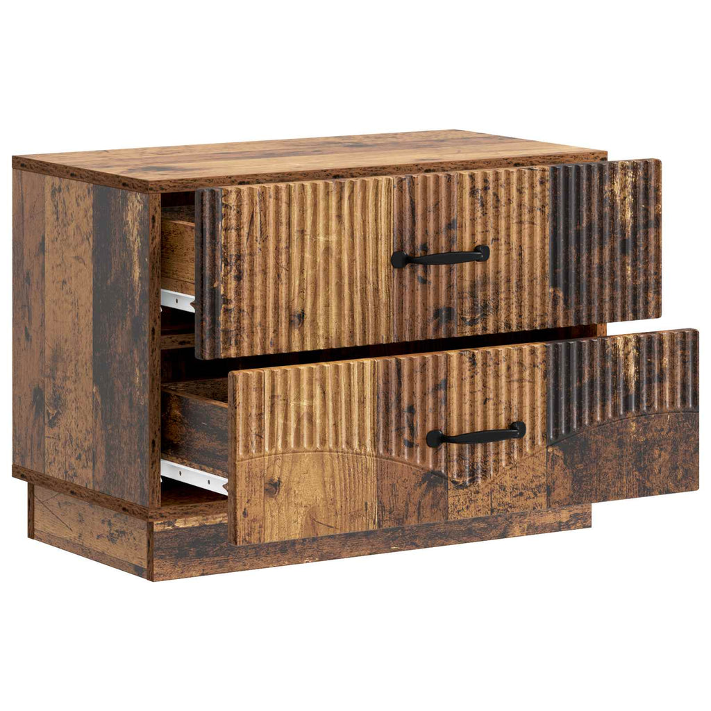 Armario de Noche Madera envejecida 62 x 34,5 x 44,5 cm