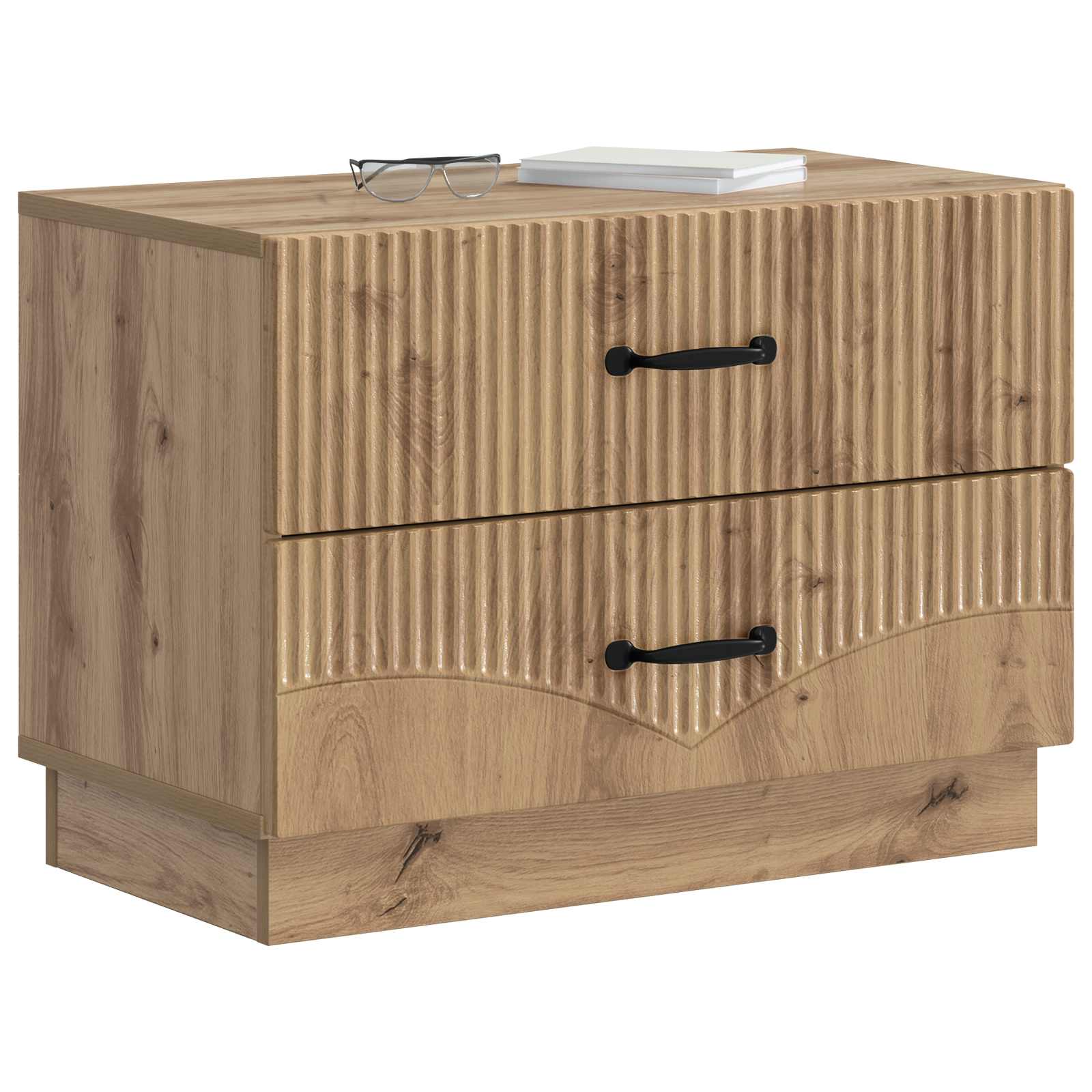 Armario de Noche con cajón Roble Artesanal 62 x 34,5 x 44,5 cm