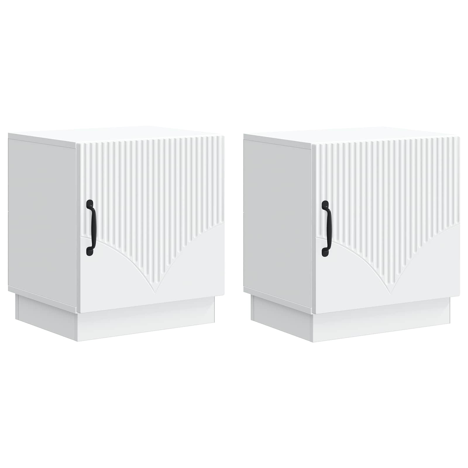 Mesita de Noche 2 pcs Blanco 43 x 34,5 x 47 cm