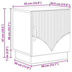 Mesita de Noche 2 pcs Blanco 43 x 34,5 x 47 cm