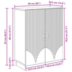 Aparador Brillante 66 x 34,5 x 87 cm Madera de Ingeniería