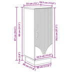 Aparador Brillante 33 x 34,5 x 87 cm Madera de Ingeniería
