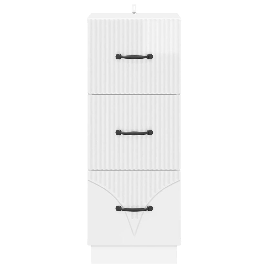 Cajonera Brillante 33 x 34,5 x 87 cm Madera de Ingeniería