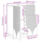 Aparador Brillante 66 x 34,5 x 87 cm Madera de Ingeniería