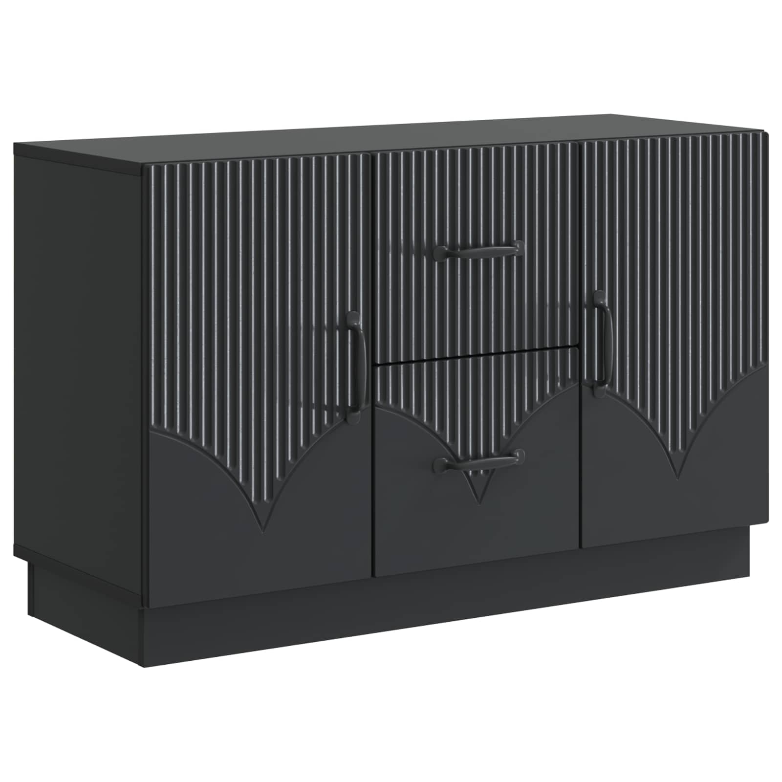 High Gloss Sideboard 89 x 34.5 x 57 cm Engineered Wood