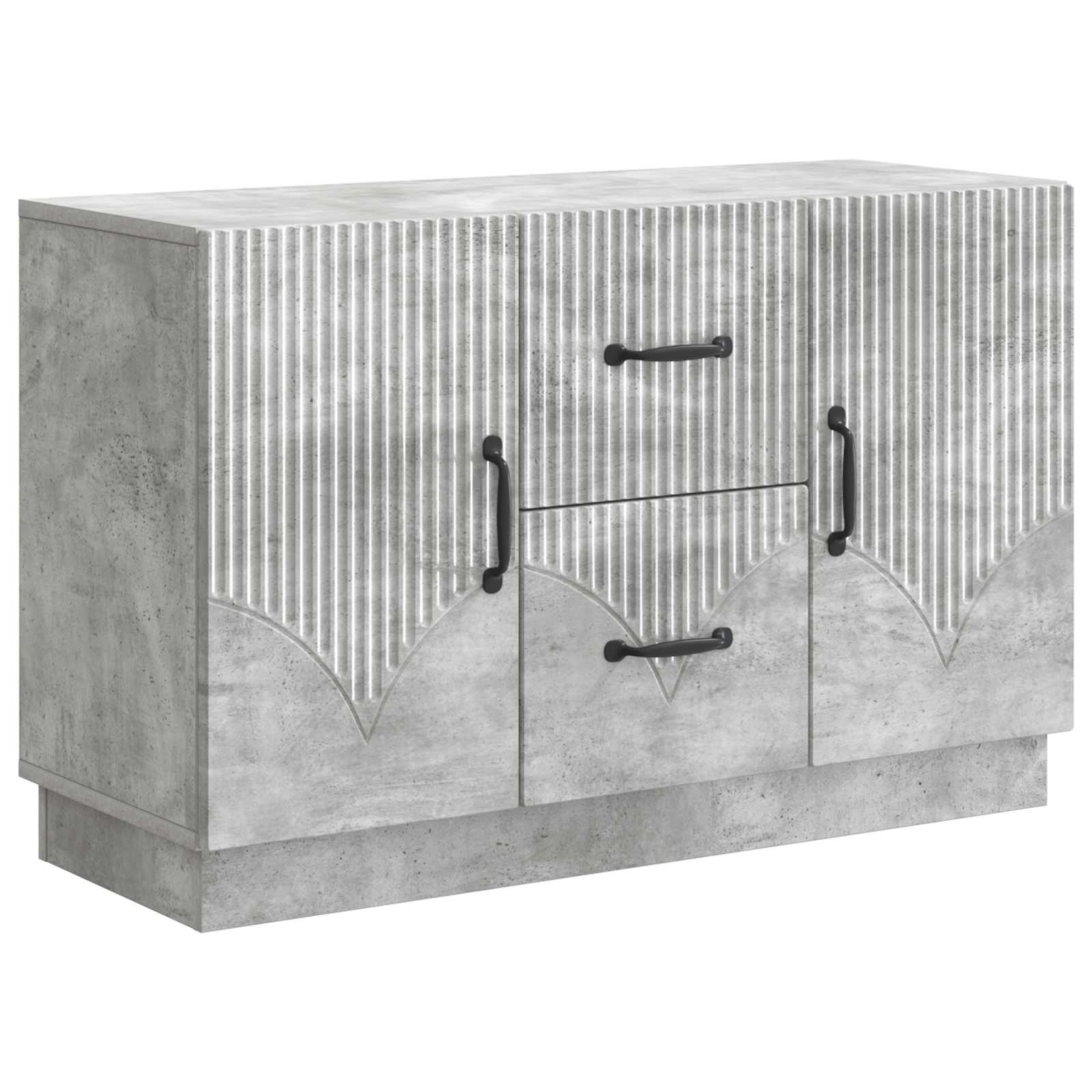 High Gloss Sideboard 89 x 34.5 x 57 cm Engineered Wood