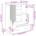 Aparador Brillante 66 x 34,5 x 92 cm Madera de Ingeniería