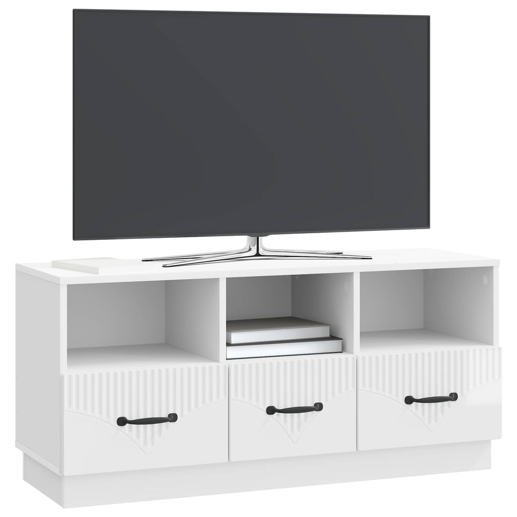 Mueble de TV Brillante 102 x 34,5 x 47 cm Madera de Ingeniería