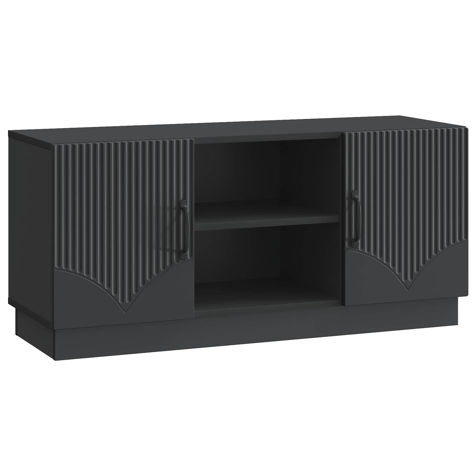 6-Piece TV Cabinet Set High Gloss Engineered Wood