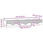 Mueble de TV Brillante 147 x 34,5 x 27 cm Madera de Ingeniería