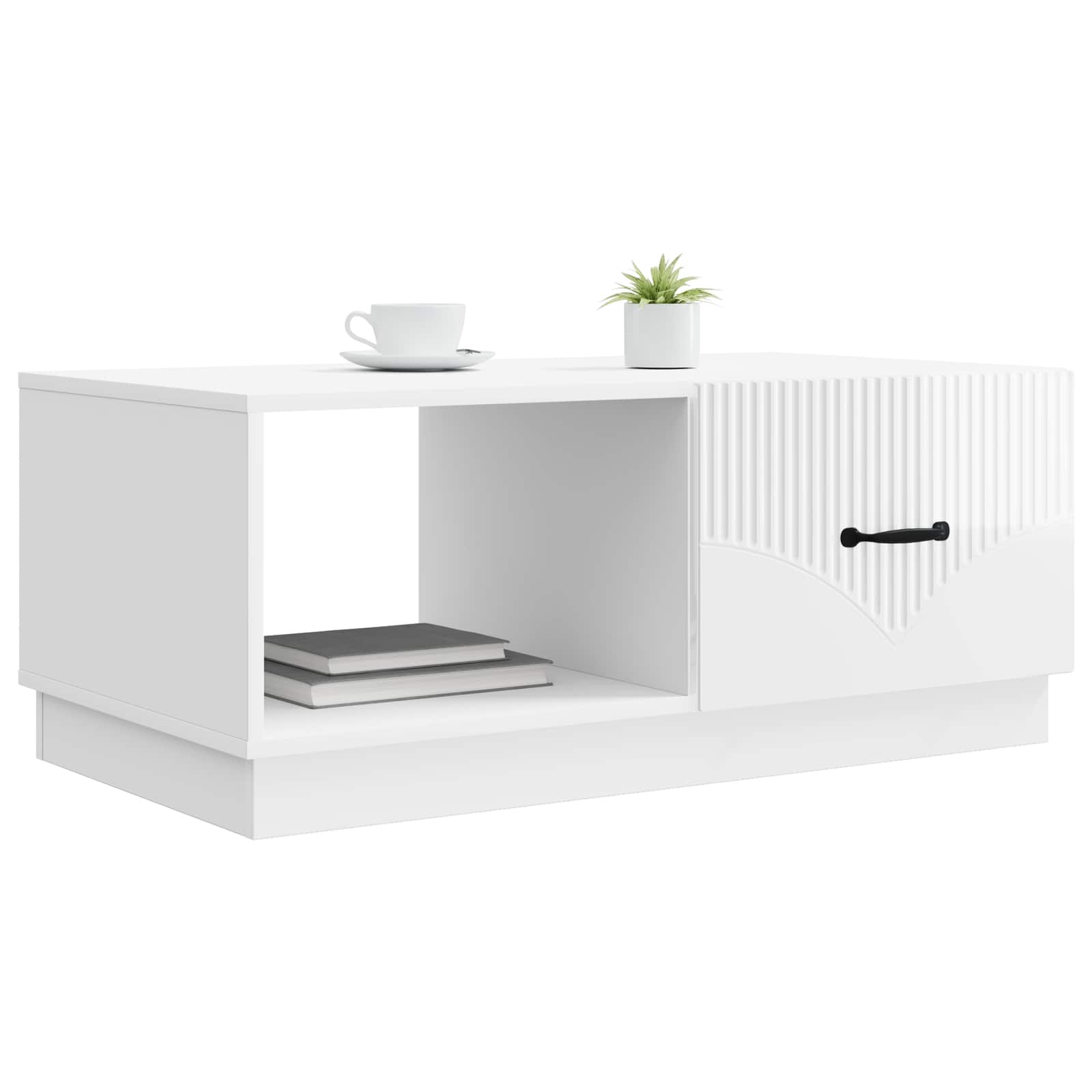 Mesa de Café Brillante 90 x 50 x 37 cm Madera de Ingeniería