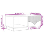 Mesa de Café Brillante 90 x 50 x 37 cm Madera de Ingeniería