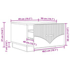 Mesa de Café Brillante 49 x 50 x 37 cm Madera de Ingeniería