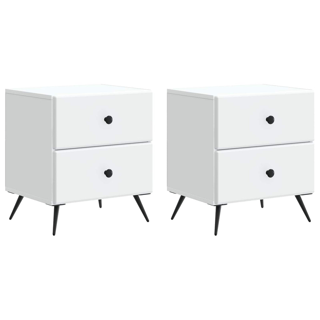 Armario de Noche 2 pcs 43 x 34,5 x 47,5 cm Madera de Ingeniería