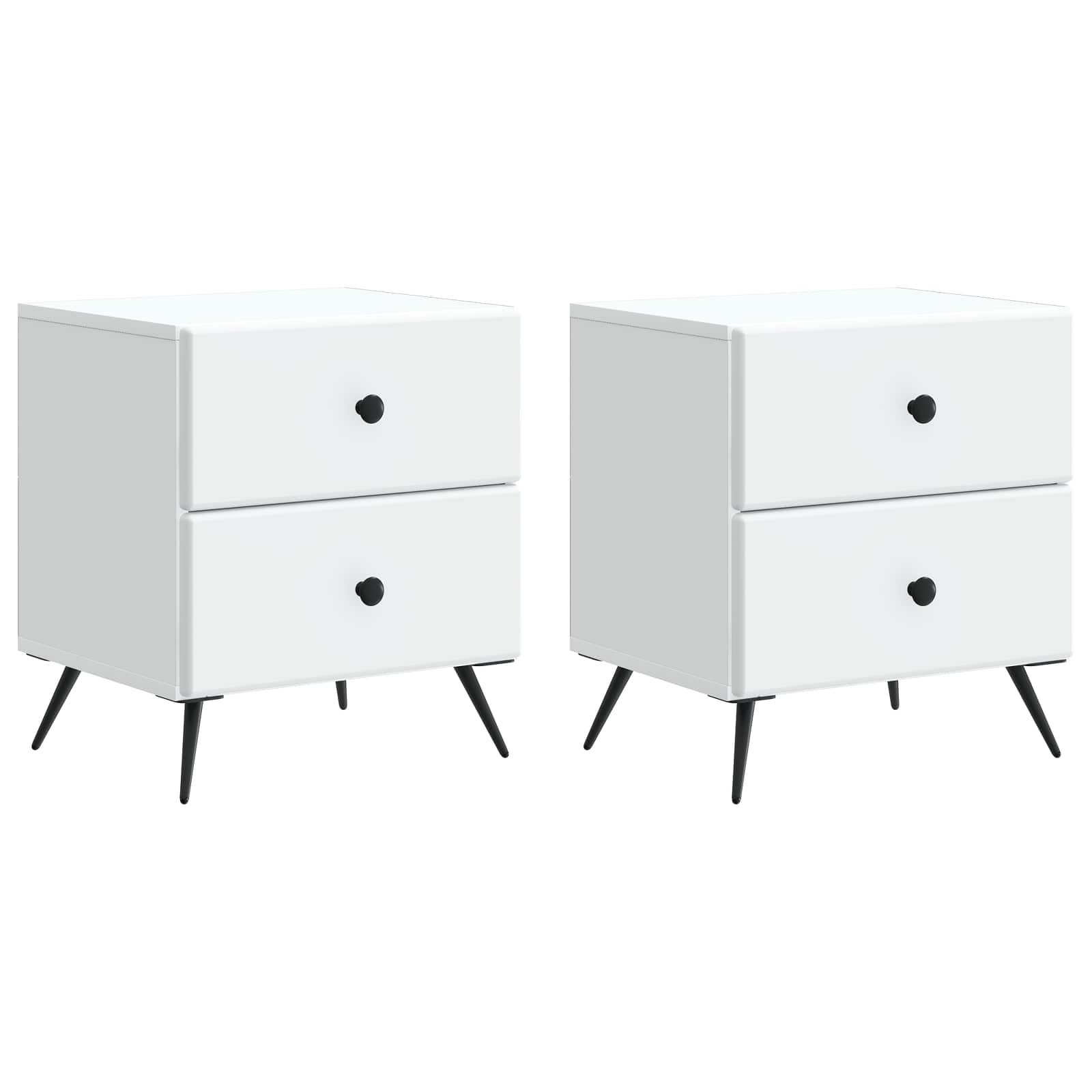 Armario de Noche 2 pcs 43 x 34,5 x 47,5 cm Madera de Ingeniería