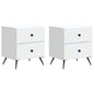 Armario de Noche 2 pcs 43 x 34,5 x 47,5 cm Madera de Ingeniería