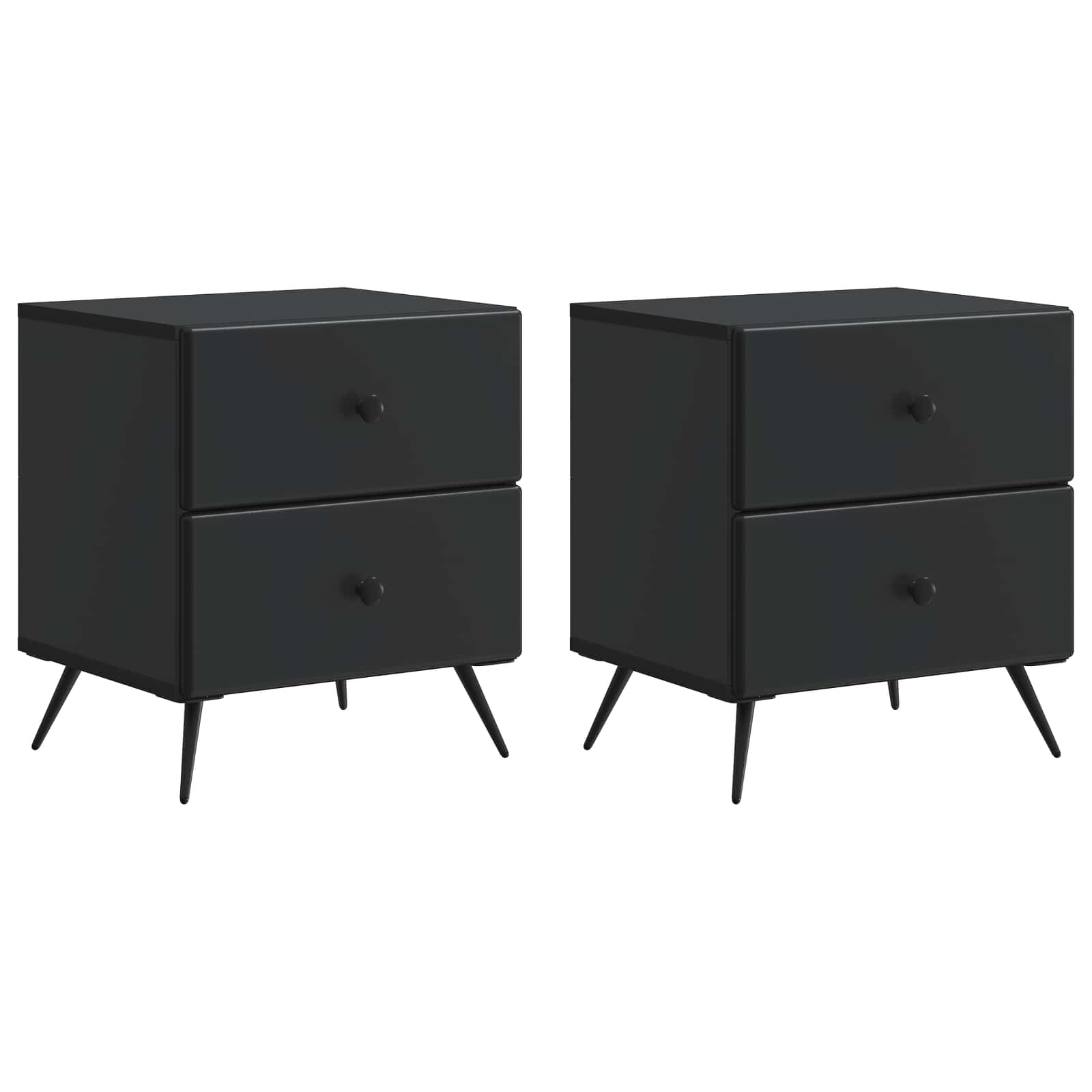 Armario de Noche 2 pcs 43 x 34,5 x 47,5 cm Madera de Ingeniería